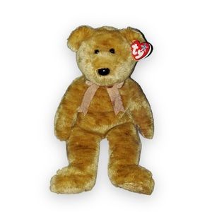 Vintage 2001 Ty Beanie Buddies Cashew The Bear 14”
